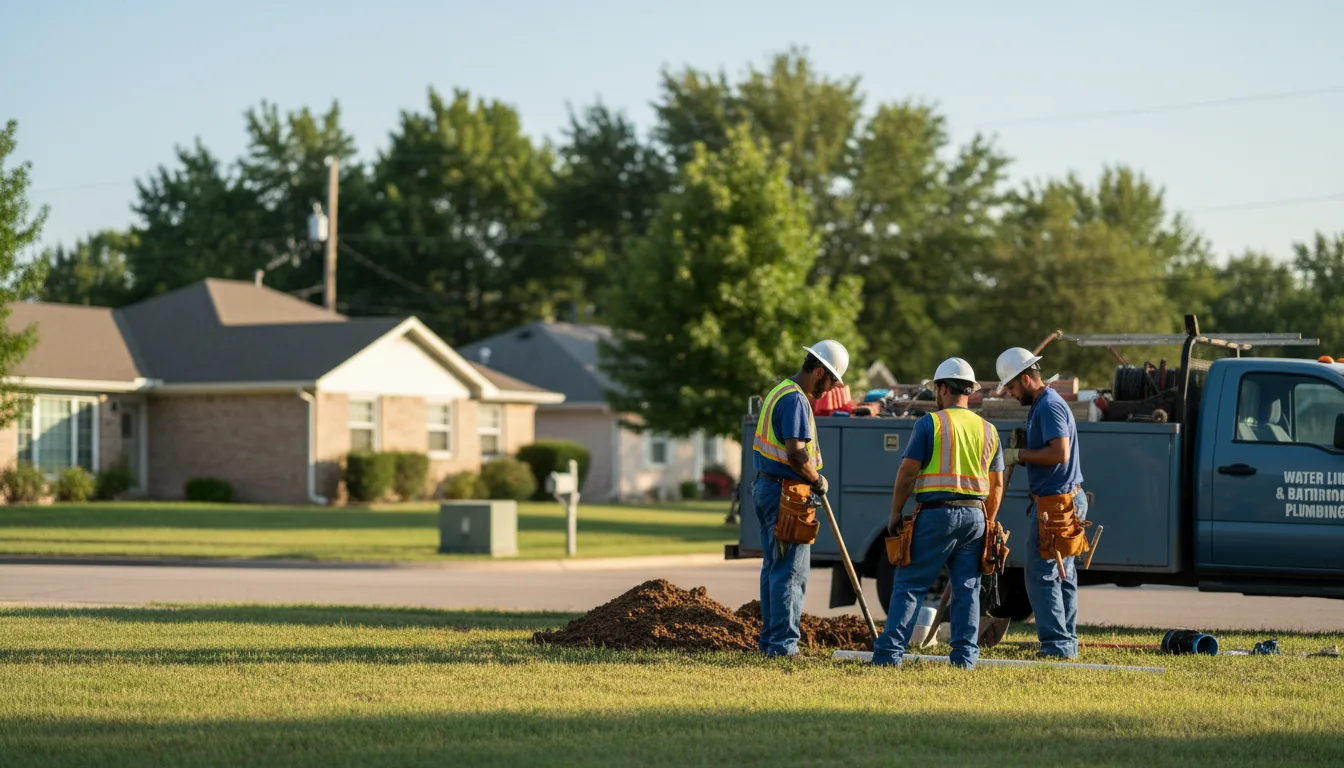 Residential water line and bathroom plumbing service in Tupelo, AR